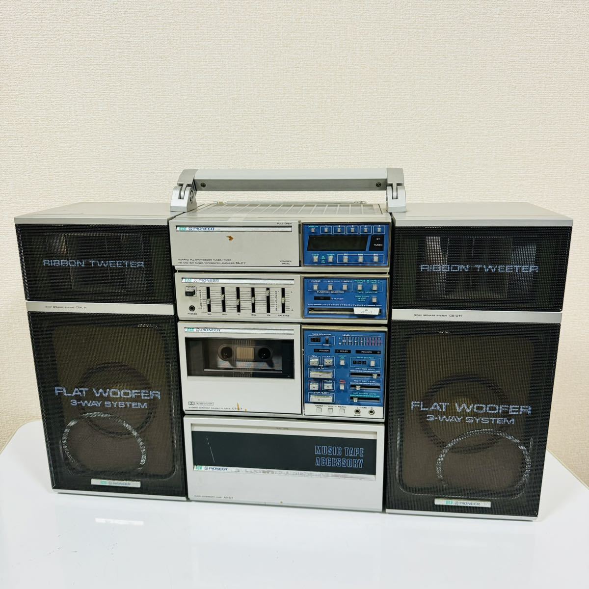 【希少】Pioneer FA-C7 CT-C7 AC-C7 CS-C11 チューナー tuner アンプ カセットデッキ cassette deck スピーカー ラジカセ パイオニア_画像1