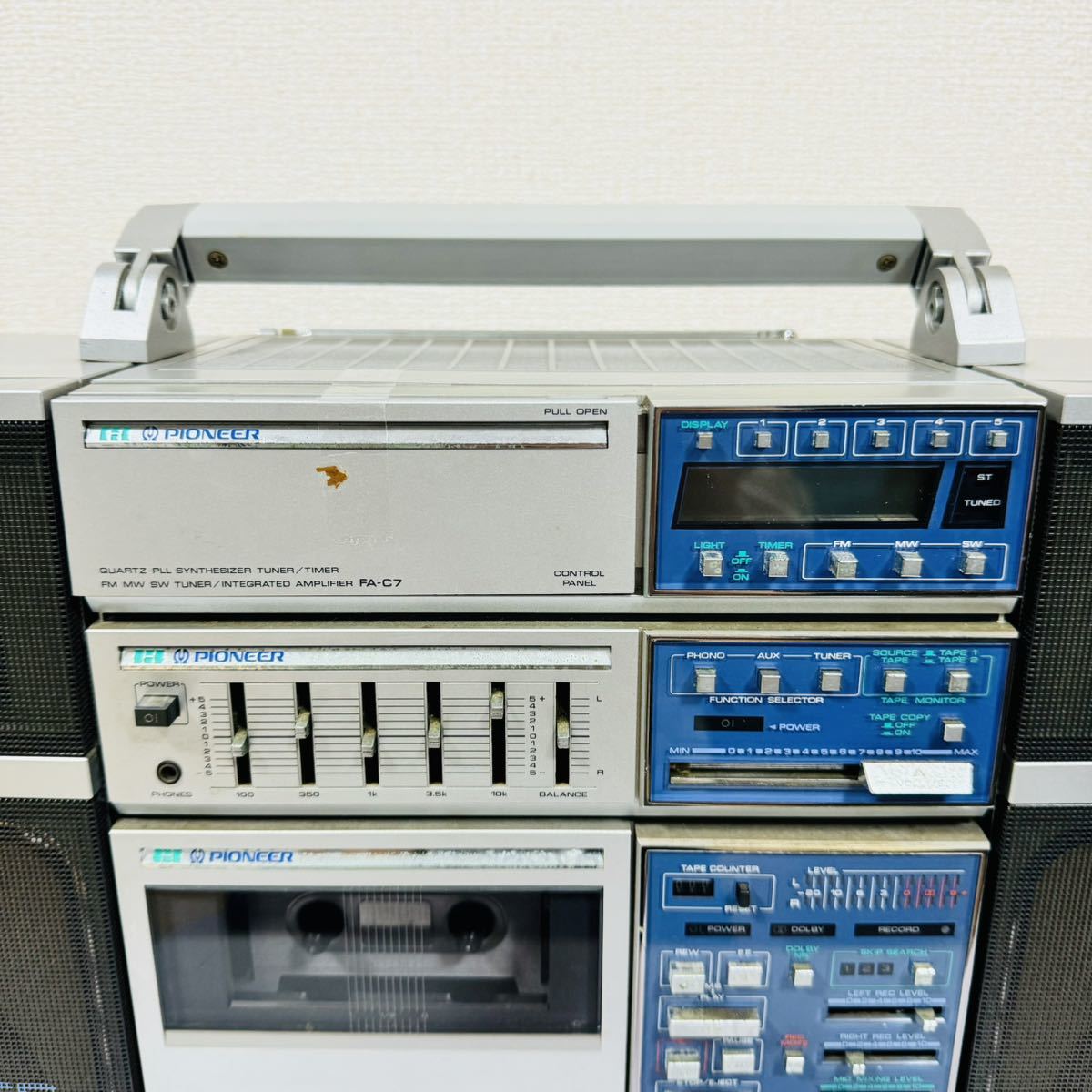 【希少】Pioneer FA-C7 CT-C7 AC-C7 CS-C11 チューナー tuner アンプ カセットデッキ cassette deck スピーカー ラジカセ パイオニア_画像4