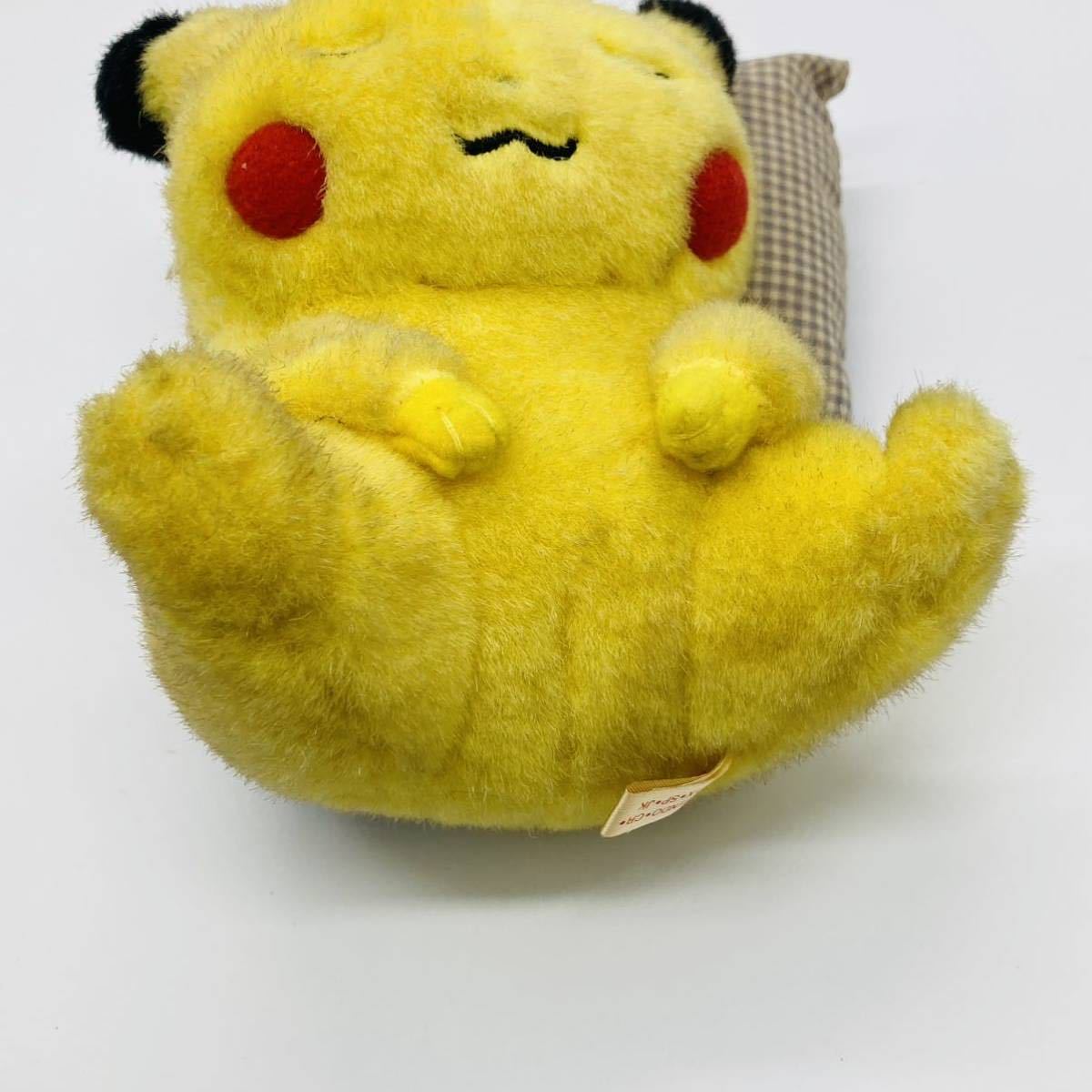 TOMY ピカチュウ レトロ 初期 ポケモン ぬいぐるみ 希少 おやすみ すやすや お昼寝 眠り pokemon Pikachuの画像5
