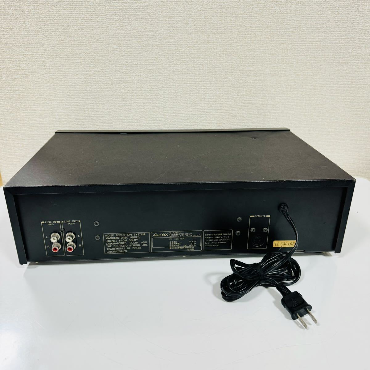 TOSHIBA/Aurex 東芝 オーレックス 2ヘッドシングルカセットデッキ PC-X66AD オーディオ機器 cassette deck 3ヘッド_画像9