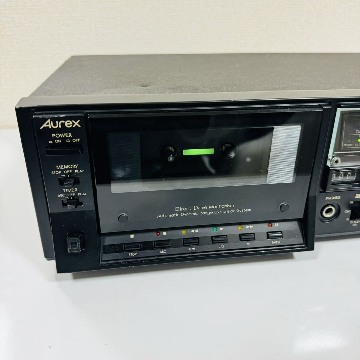TOSHIBA/Aurex 東芝 オーレックス 2ヘッドシングルカセットデッキ PC-X66AD オーディオ機器 cassette deck 3ヘッド_画像2