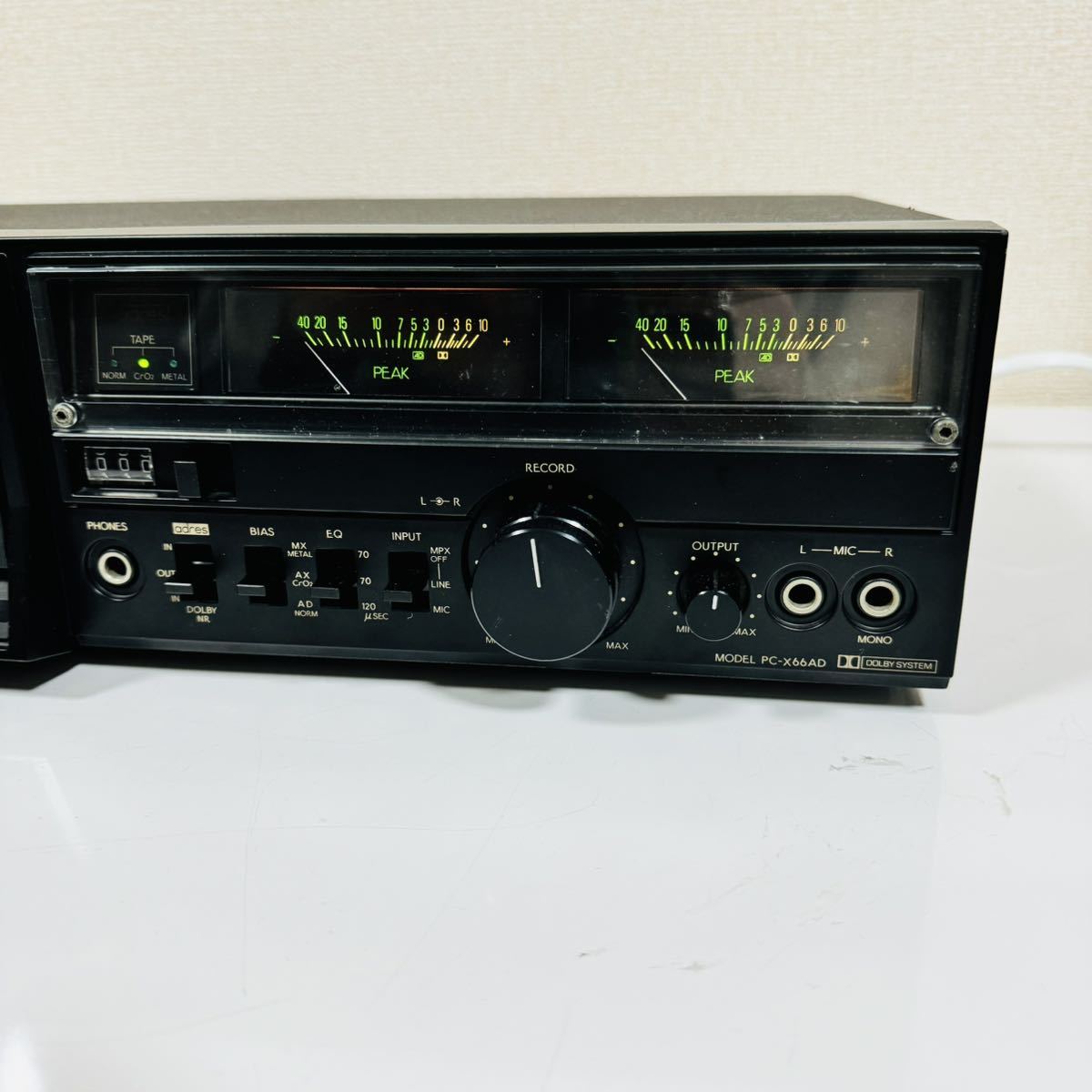 TOSHIBA/Aurex 東芝 オーレックス 2ヘッドシングルカセットデッキ PC-X66AD オーディオ機器 cassette deck 3ヘッド_画像4