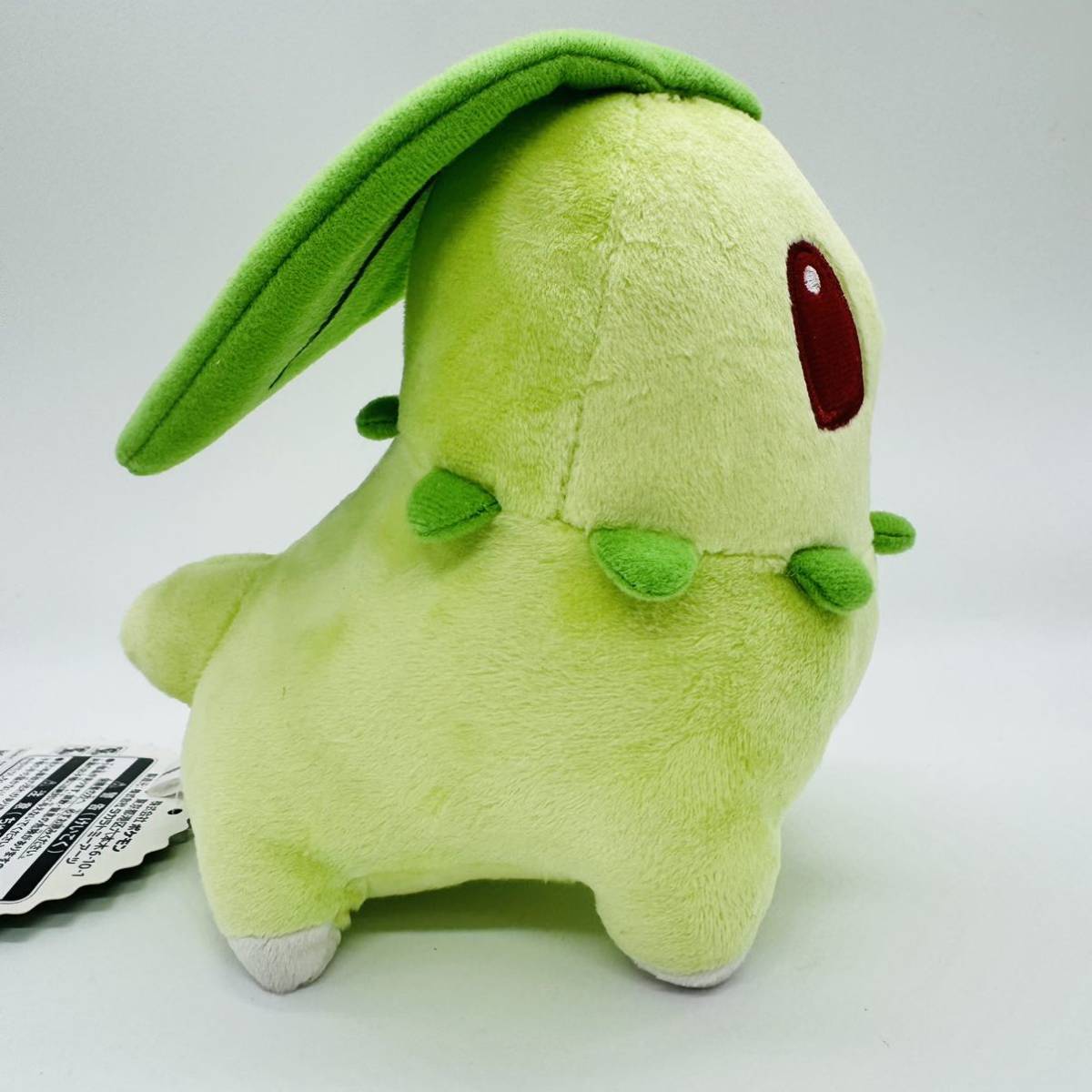 【タグ付き☆極美品】ポケモンセンター スーパーひみつきちのチコリータドール(pokemon center doll Chikorita Nintendo)_画像3