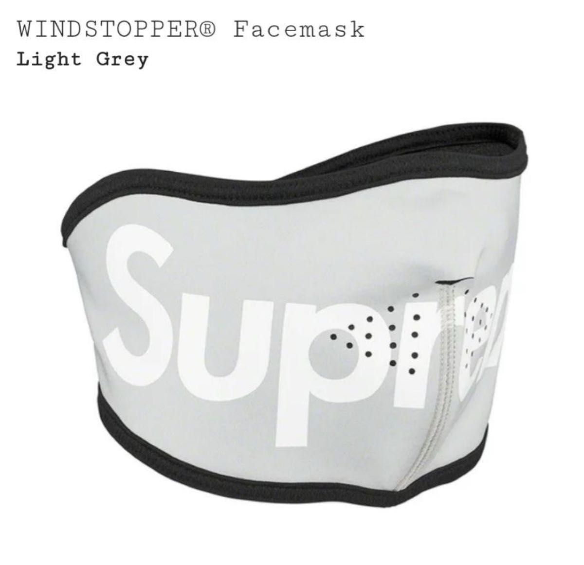 フェイスマスク　supreme WINDSTOPPER Facemask(Light Grey)