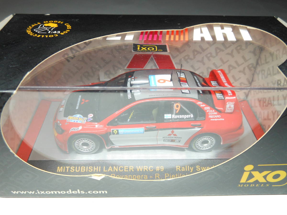 イクソ 1/43 ミツビシ・ランサー WRC…＃9 H.ロヴァンペラ / R.ピエティライネン …スウェーデン・ラリー 2005_画像5
