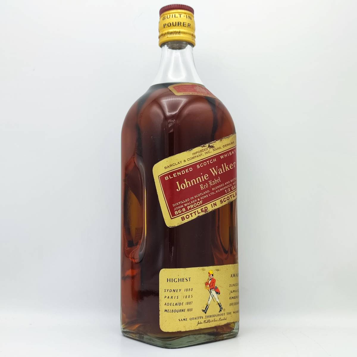 【全国送料無料】Johnnie Walker Red Label SCOTCH WHISKY　43.4度　1/2GALLON=約1890ml【ジョニーウォーカー レッド ラベル ジョニ赤】