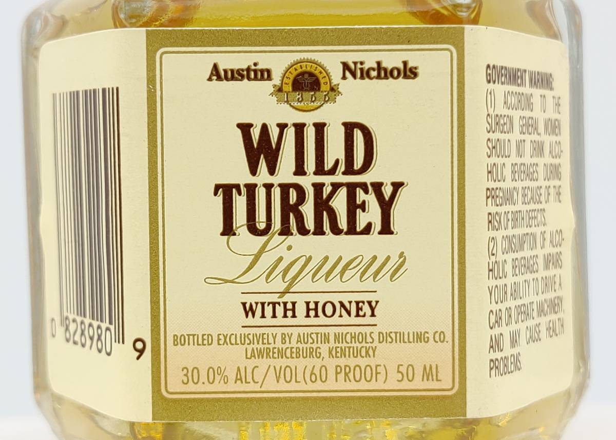 【全国送料無料】WILD TURKEY WITH HONEY　30度　50ml【ワイルドターキー ウィズ ハニー リキュール】