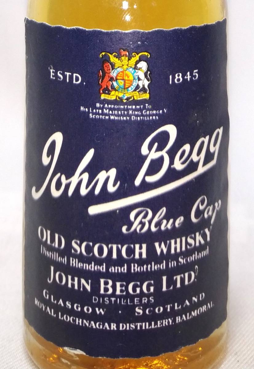 【全国送料無料】特級 John Begg Blue Cap OLD SCOTCH WHISKY　43度　48ml【ROYAL LOCHNAGAR DISTILLERY ジョン ベッグ ブルーキャップ】