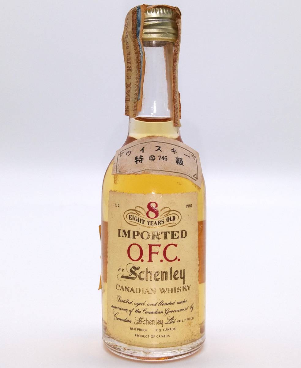 特級 Schenley 8years old IMPORTED O F C CANADIAN WHISKY 43度 特級 Schenley 8years old IMPORTED O F C CANADIAN WHISKY 43度