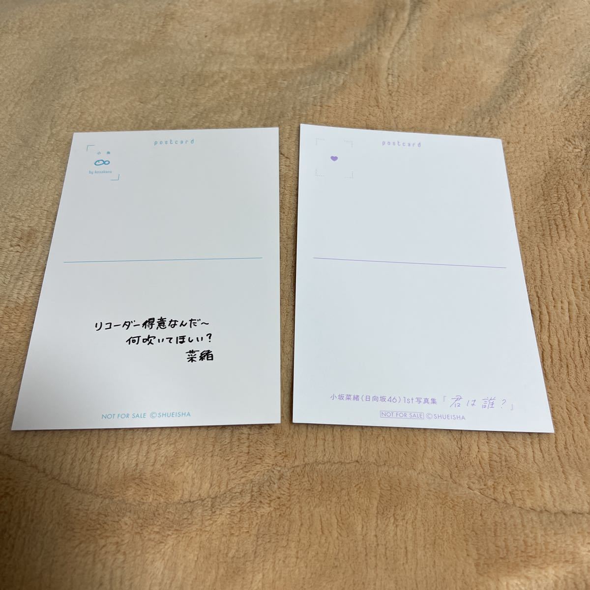 小坂菜緒 ポストカード 2枚セット 写真集 君は誰？付属品 日向坂46の画像3