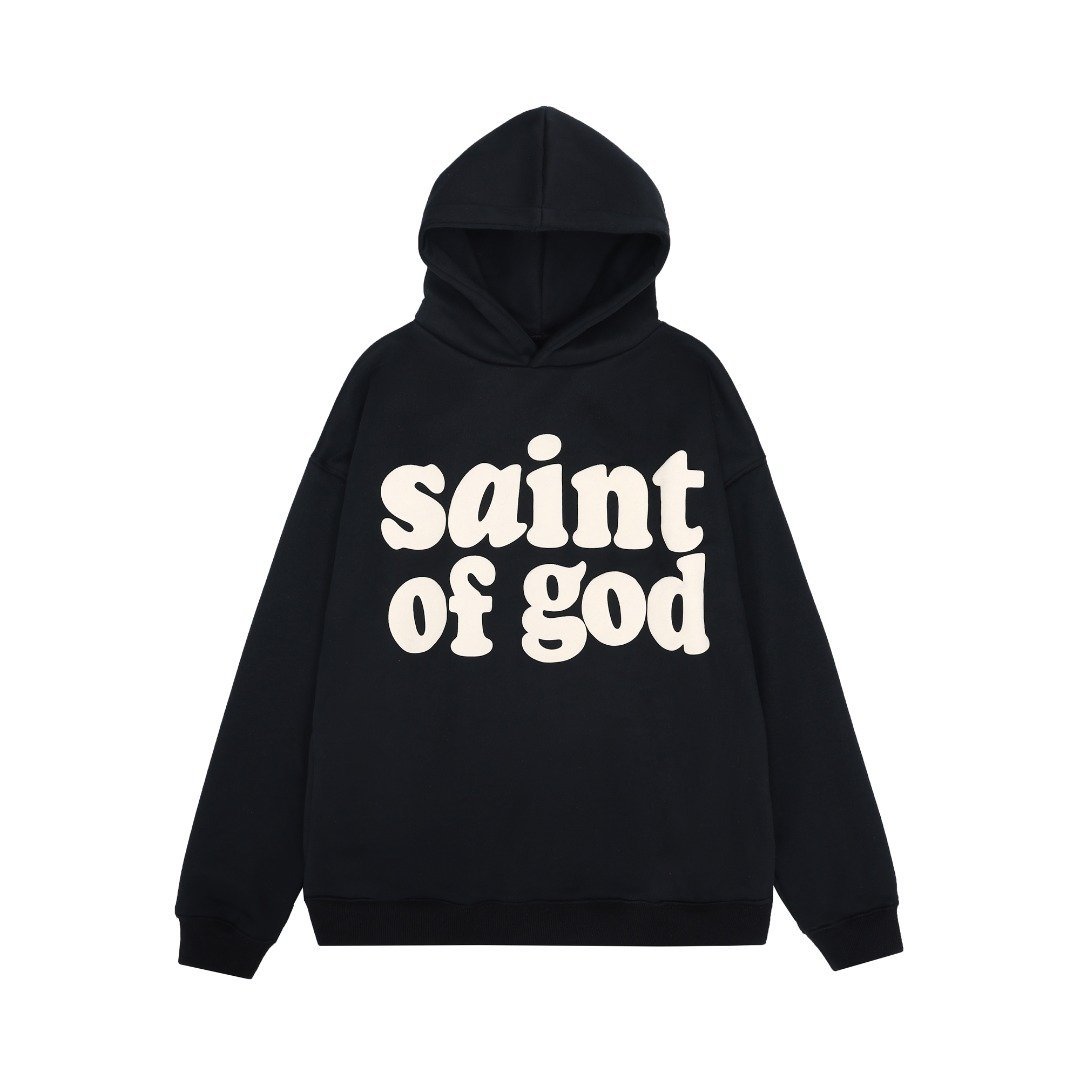 SAINT MICHAEL X FEAR OF GOD フィアオブゴッド セントマイケル エッセンシャルズ 上着 パーカー ブラック 中古 M JN 1_画像4