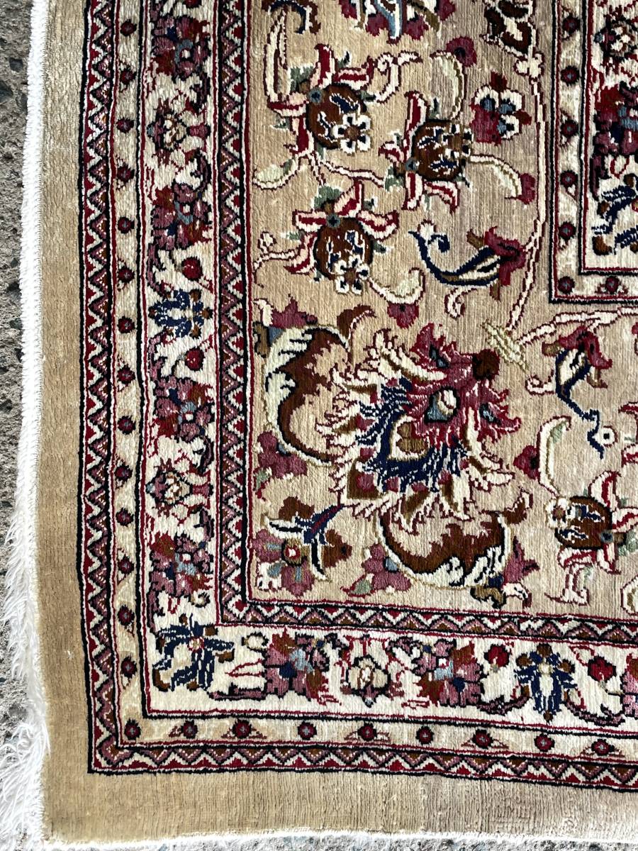 ペルシャ絨毯 クム産 シルク クム産 Iran Qum 294cm×198cm ペルシャカーペット ラグの画像3