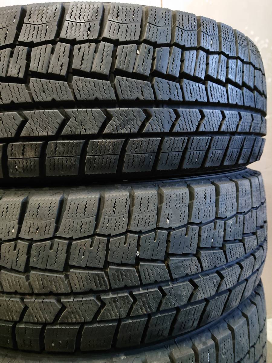 札幌 引き取り可 185/60R15 4本 DUNLOP WM02 格安溝あり 2022年製 冬タイヤ中古 フィットシエンタスイフト など IK-242F_画像2