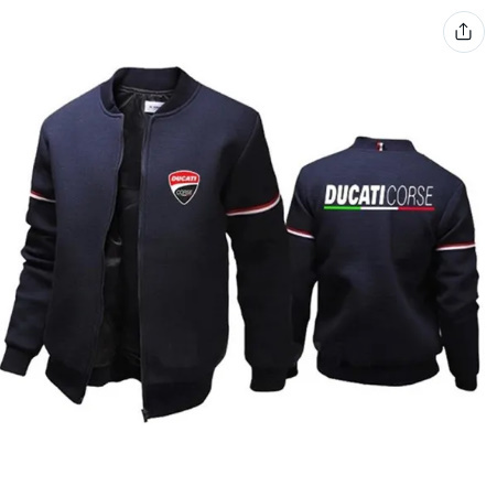 Ducati メンズ ジッパージャケット 春秋 カジュアルジャケット スウェットシャツ コットンジャケット ファッション レーシング ブランド服_画像2