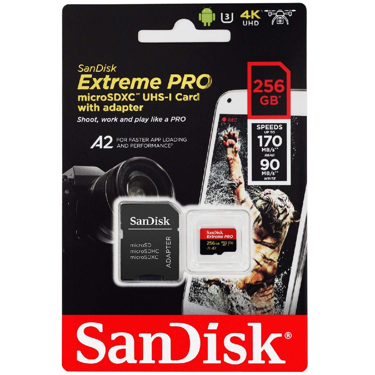 送料無料★SanDisk microSDXC256GB ExtremePROUHS-1 U3 V30 4K UltraHD A2_画像2