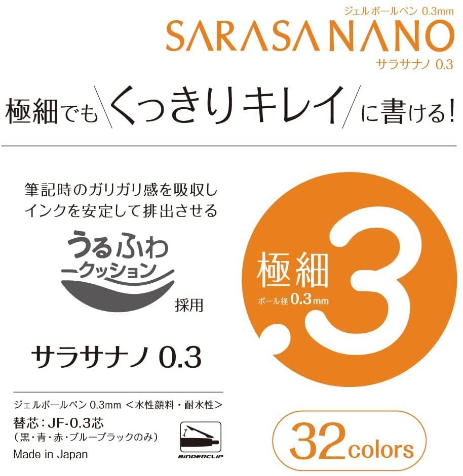 送料無料★ゼブラ ジェルボールペン サラサナノ 0.3mm セピアブラック 10本 B-JJH72-VSB_画像3