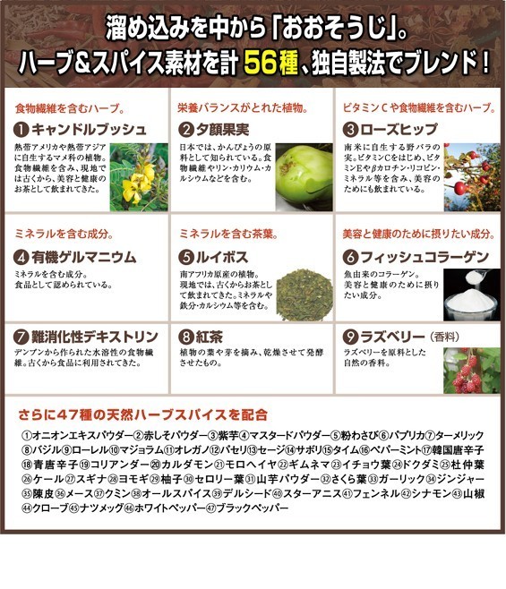 送料無料 ハーバルデトックティー ラズベリーフレーバー 30包入り（120g）超お徳用アルミ袋タイプ【TG】_画像5