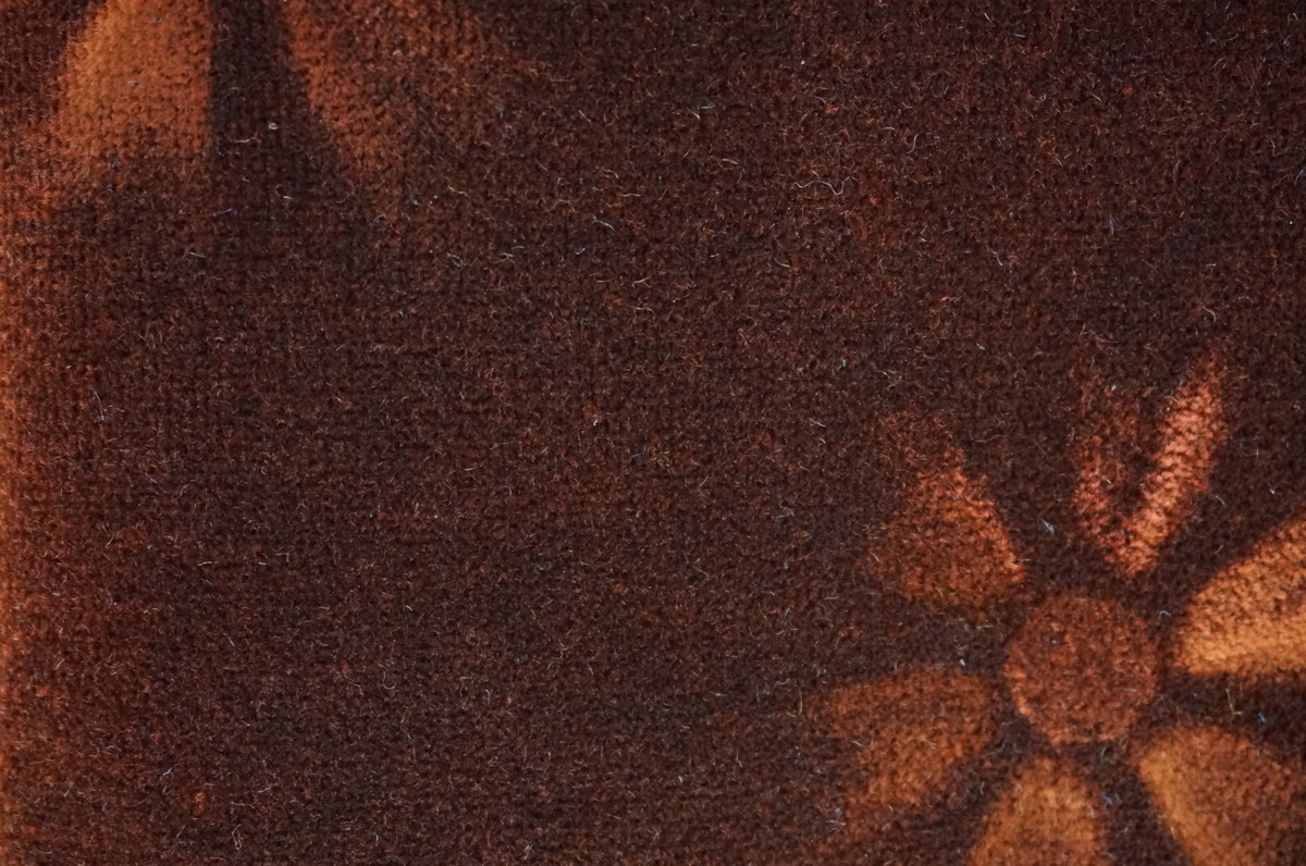  moquette flower Cosmos cloth Brown 1m~