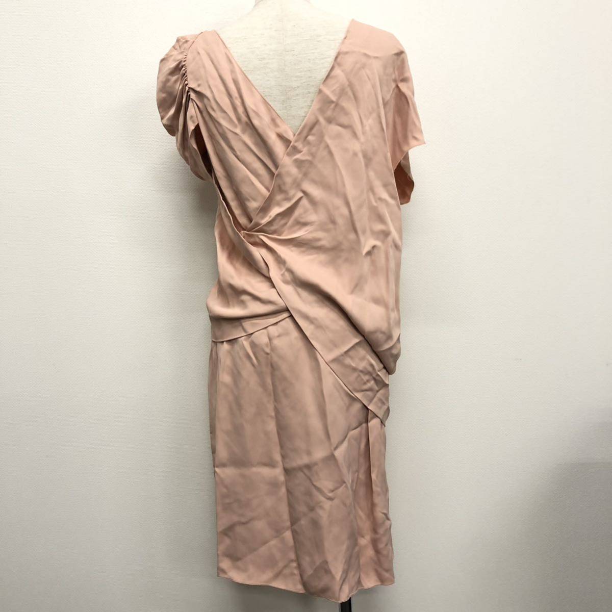 【PRADA】プラダ★ワンピース ドレス アシンメトリー サイズ40 イタリア製 ピンク01_画像2