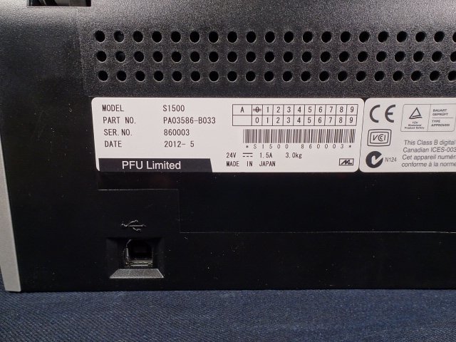 FUJITSU Scan Snap S1500 сканер документов электризация проверка только адаптор отсутствует текущее состояние товар ①
