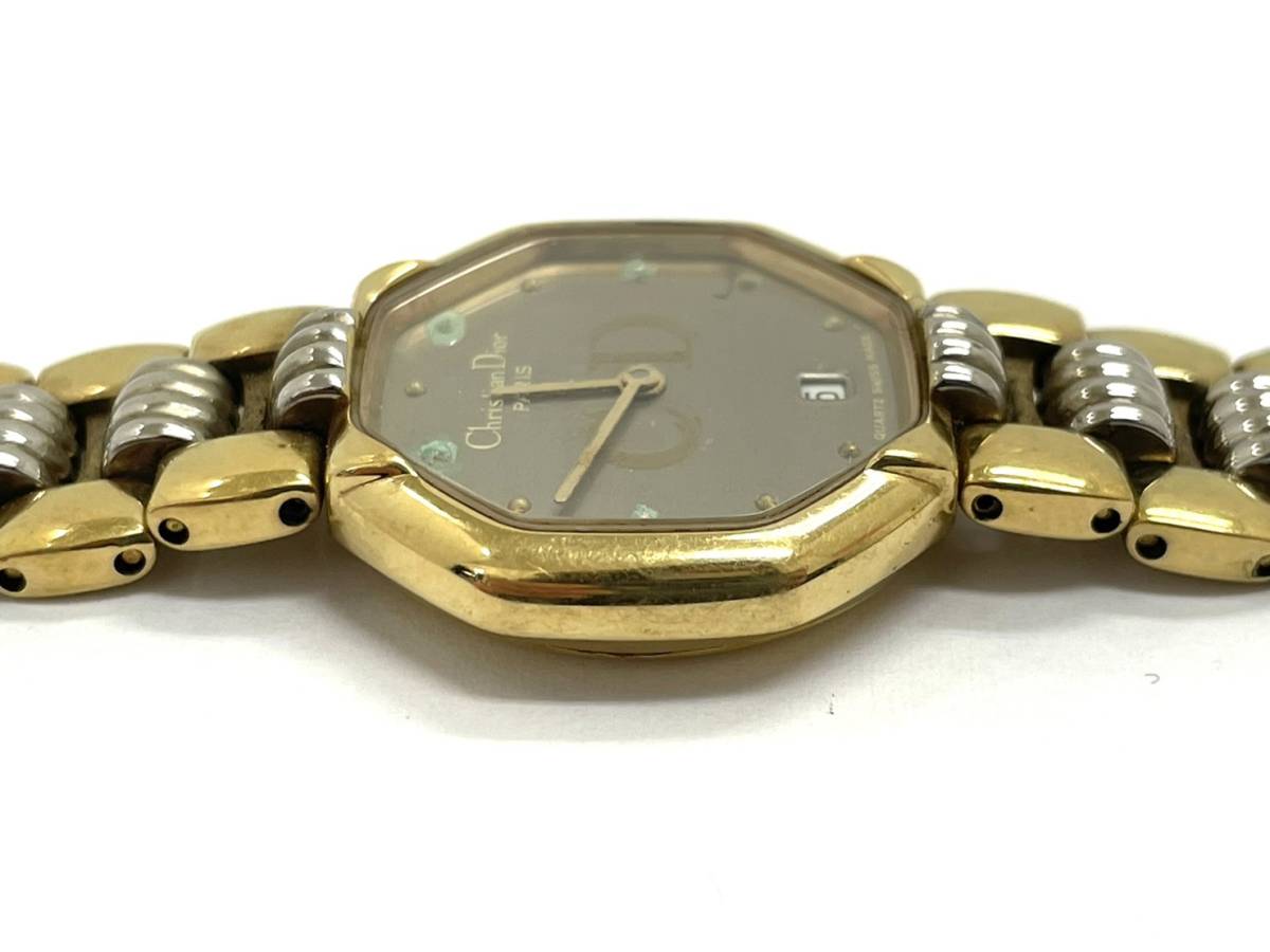 〈時計〉Christian Dior クリスチャン ディオール　68.133 レディース　デイト　クオーツ CD 腕時計【中古／現状品】004060-③ _画像5