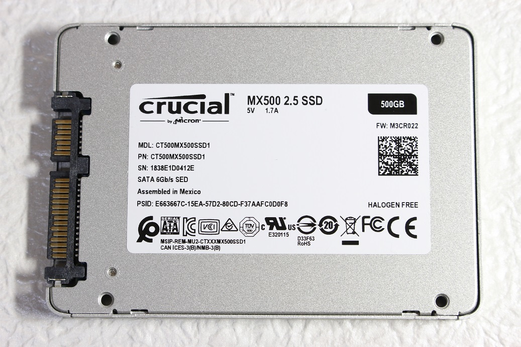 【使用75時間】crucial SSD 500GB CT500MX500SSD1_画像2