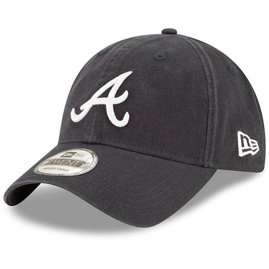 USA正規品 NEWERA ニューエラ 9Twenty ストラップバックキャップ MLB アトランタ ブレーブス Atlanta Braves 紺 ROAD メジャーリーグの画像1