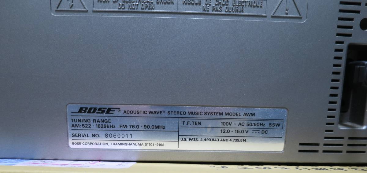 BOSE ボーズ AWM Acoustic Wave Stereo Music System　ジャンク扱い_画像10