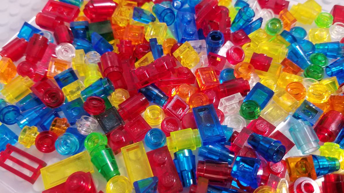 レゴ パーツ バラ 1×1 1×2 コーン プレート など 細かなパーツ 大量 500個以上 クリア トランス 透明 赤 青 黄色 緑 大量出品中_画像2