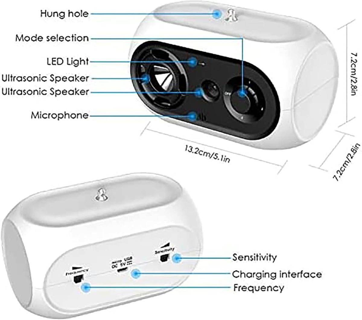 犬 無駄吠え防止 安全 超音波 USB充電式 犬 3段階感度調節_画像8