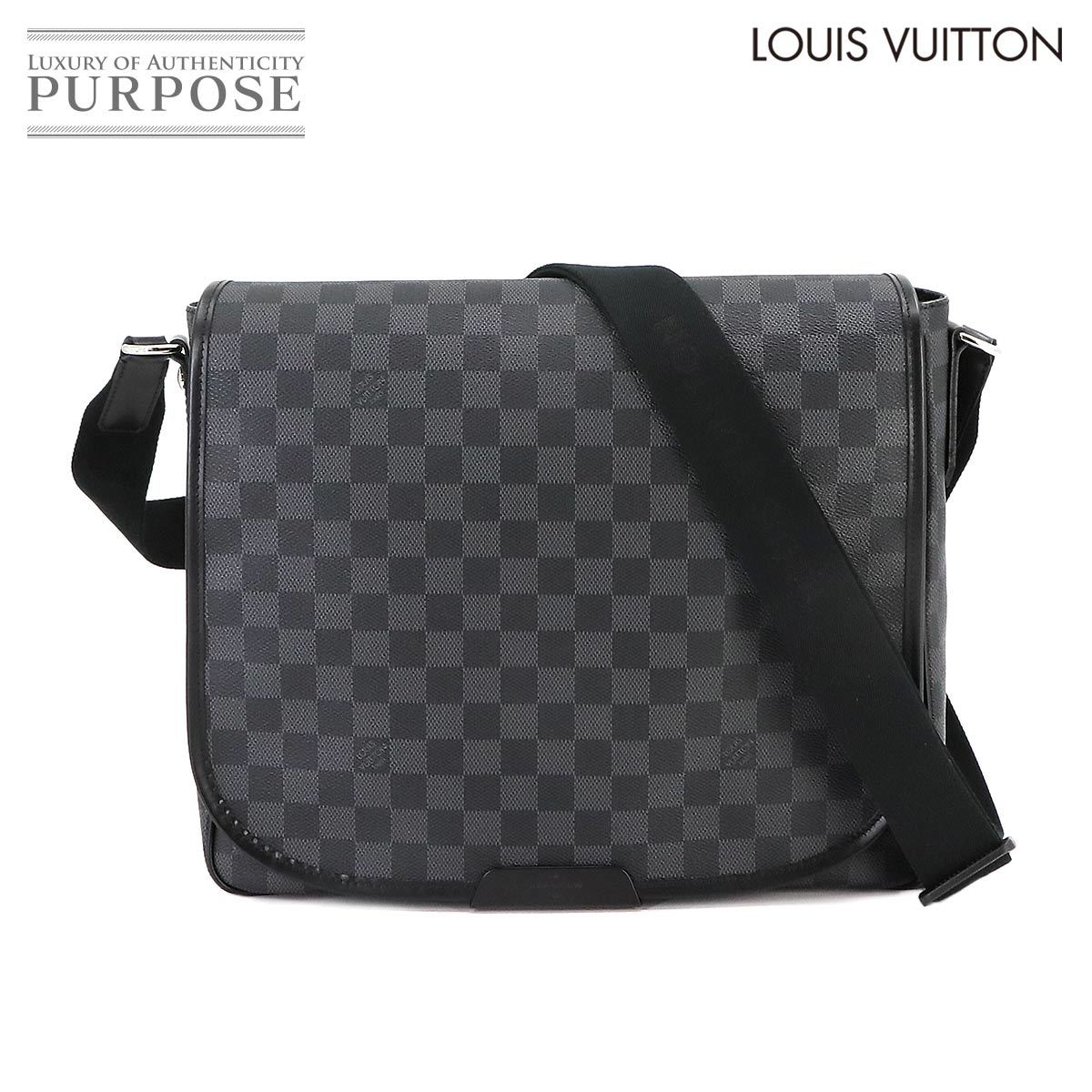 新品同様 ルイ ヴィトン LOUIS VUITTON ダミエ グラフィット ダニエル MM メッセンジャー ショルダー バッグ ブラック N58029 90221112_画像1