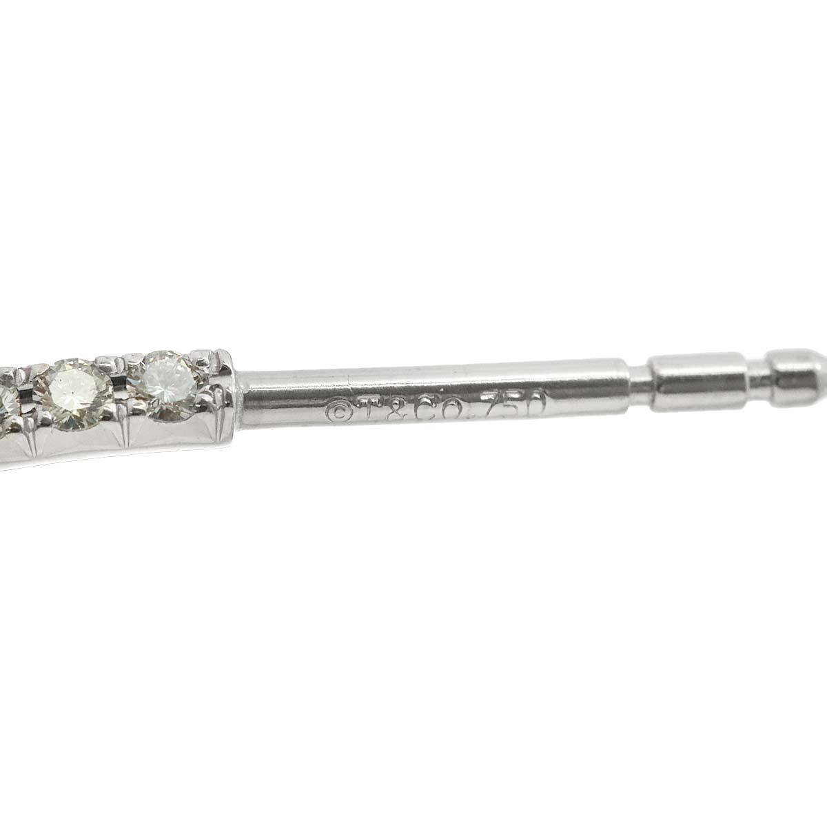 ティファニー TIFFANY&Co. ラージ メトロフープ ダイヤ ピアス K18 WG ホワイトゴールド 750 Earrings Pierced 90212533の画像4