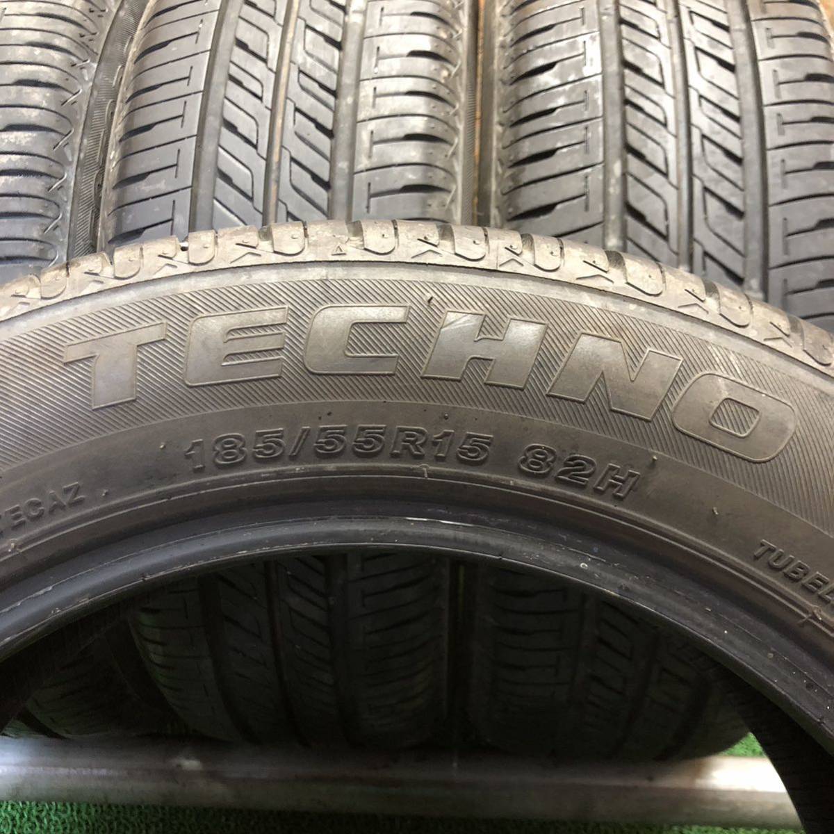 BS TECHNO 185/55R15 82H 極上バリ山4本価格 A-349 福岡 ★引き取り大歓迎★格安サービス品★早い物勝ち★21年製★人気のサイズ★の画像10