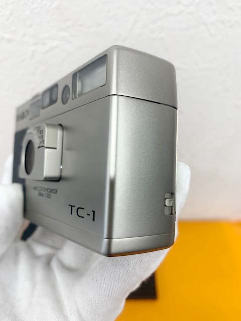 MINOLTA☆ミノルタ☆TC-1☆コンパクトフィルムカメラ☆G-ROKKOR 28㎜ 1:3.5☆通電確認☆チタンボディ☆革ケース☆超美品_画像5