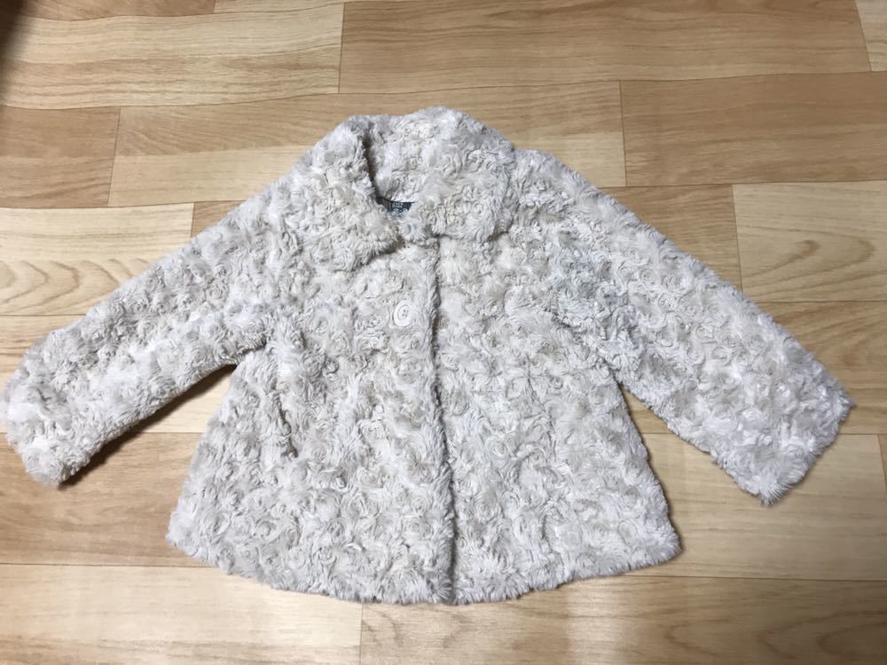 ☆ZARA Kids ザラ キッズ ふわふわファーコート 2-3歳 98cm お出かけに