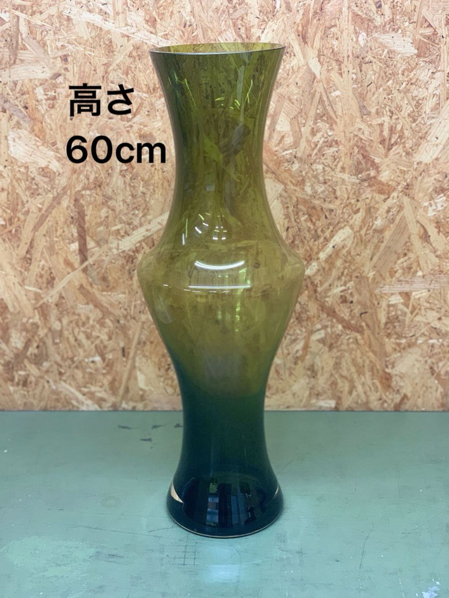 値下げ！高さ60cm ガラス花瓶  フラワーベース 花器  花瓶 置物 大きな花瓶