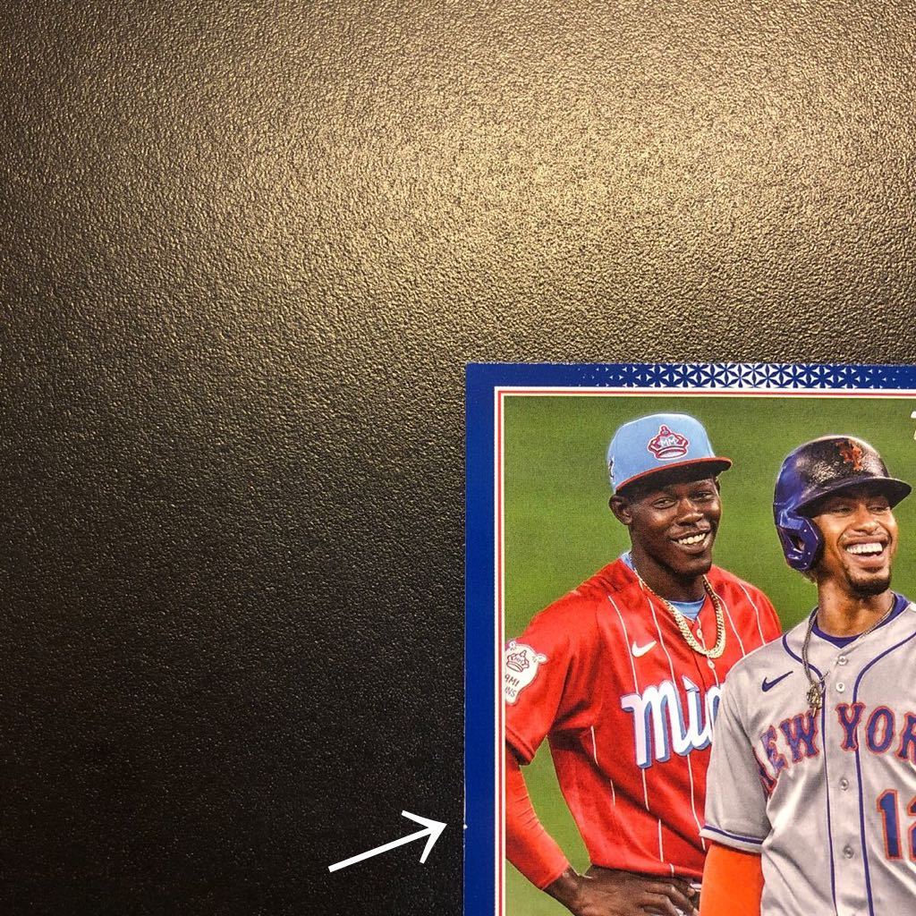 NL East Division Smiles 2022 Topps Series 1 #98 Royal Blue Parallel_画像3