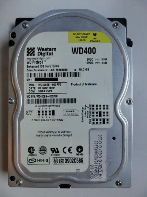 Western Digital Wd400 40gb Ide Hdd 3 5inch Wd400eb 00cpf0 Real Yahoo Auction Salling Western Digital Wd400 40gb Ide Hdd 3 5inch Wd400eb 00cpf0 Real Yahoo Auction Salling