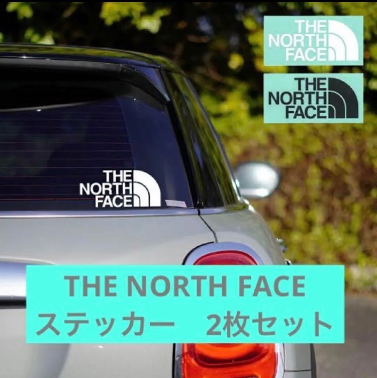 2 pieces set waterproof North Face THE NORTH FACE cutting sticker black white sticker brand Logo seal Logo 