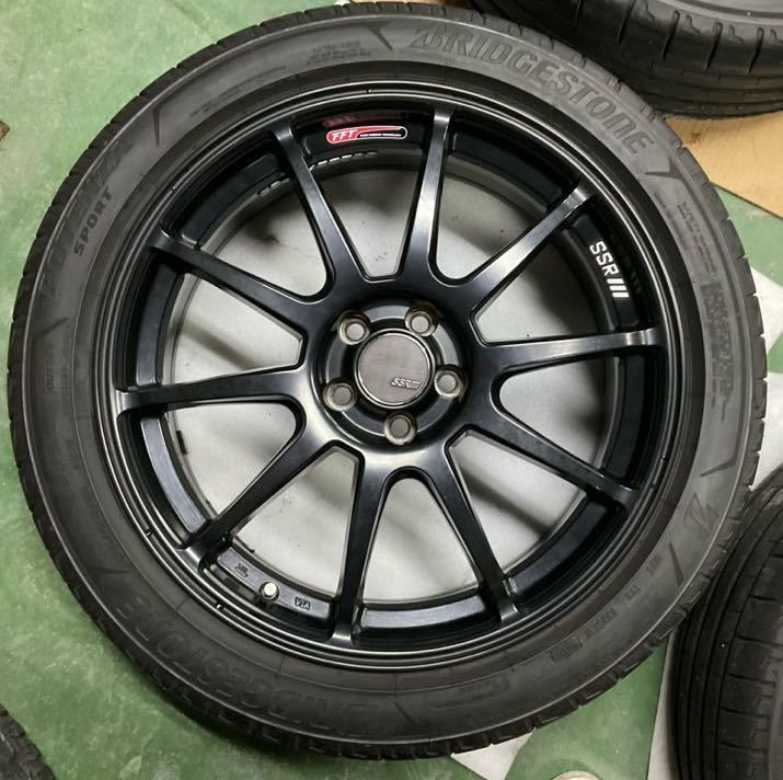 SSR GTV02 18インチ　タイヤホイール　レガシィ　BP5 BL5 50プリウス　86 BRZ ZN6 ZC6 ZN8 ZC8 中古品_画像5