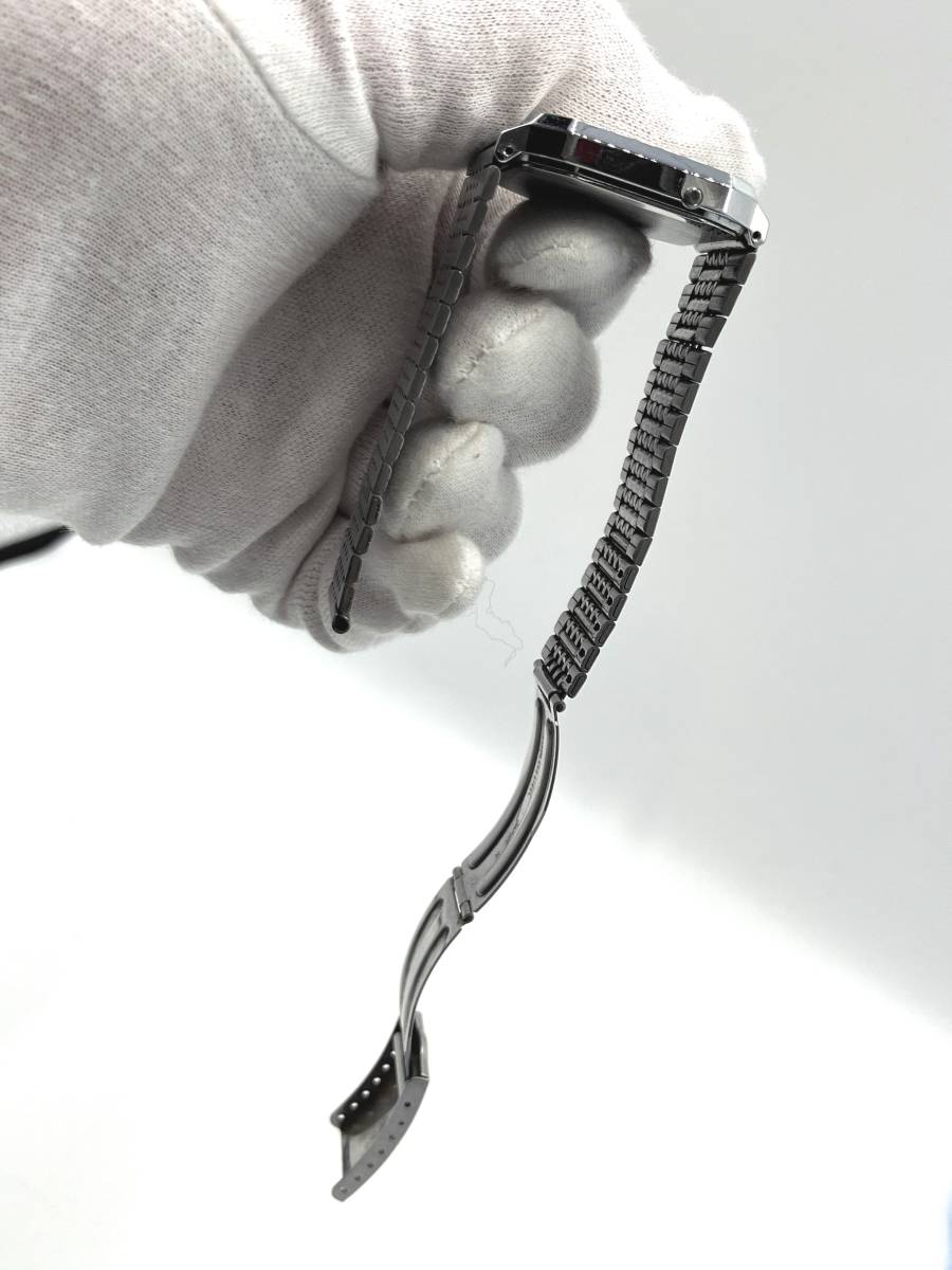 【電池切れ/ベルトジャンク】CASIO カシオ クォーツ 腕時計 シルバー文字盤 アナデジ デジアナ オクタゴン レディース AQ-413の画像6