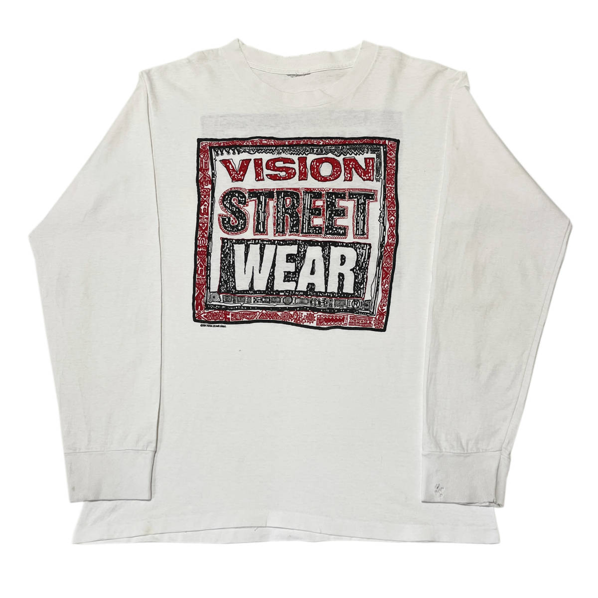 80's VISION STREET WEAR ヴィンテージ長袖Tシャツ オールドスクール 80年代 90's THRASHER DOG TOWN POWELL PERALTA STUSSY ZORLAC VANS_画像2