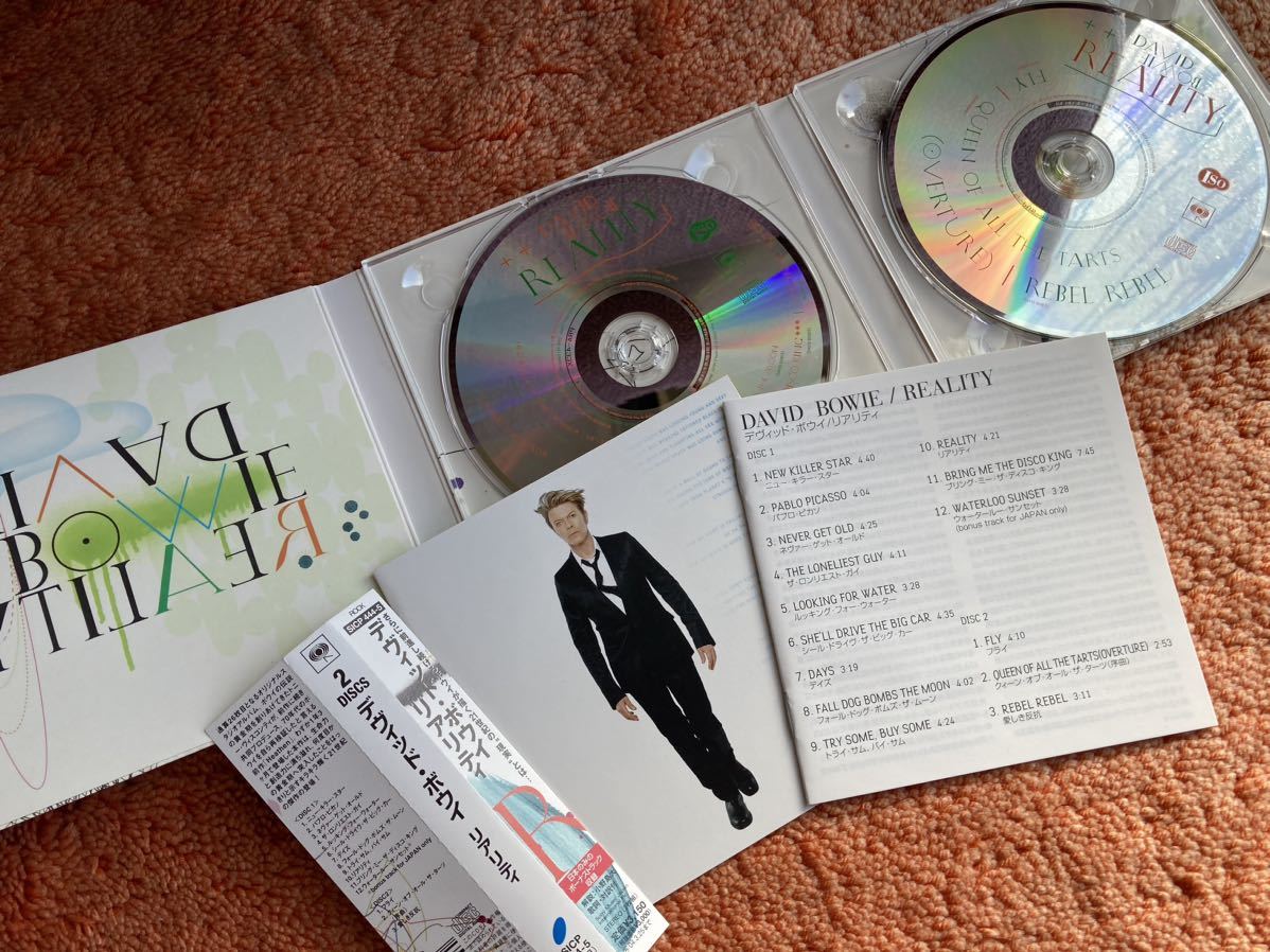 David Bowie リアリティ　初回限定盤　CD ボーナスディスク付　2CD 外ビニール袋付　デヴィッドボウイ　帯　ライナー　歌詞・訳詩付_画像2