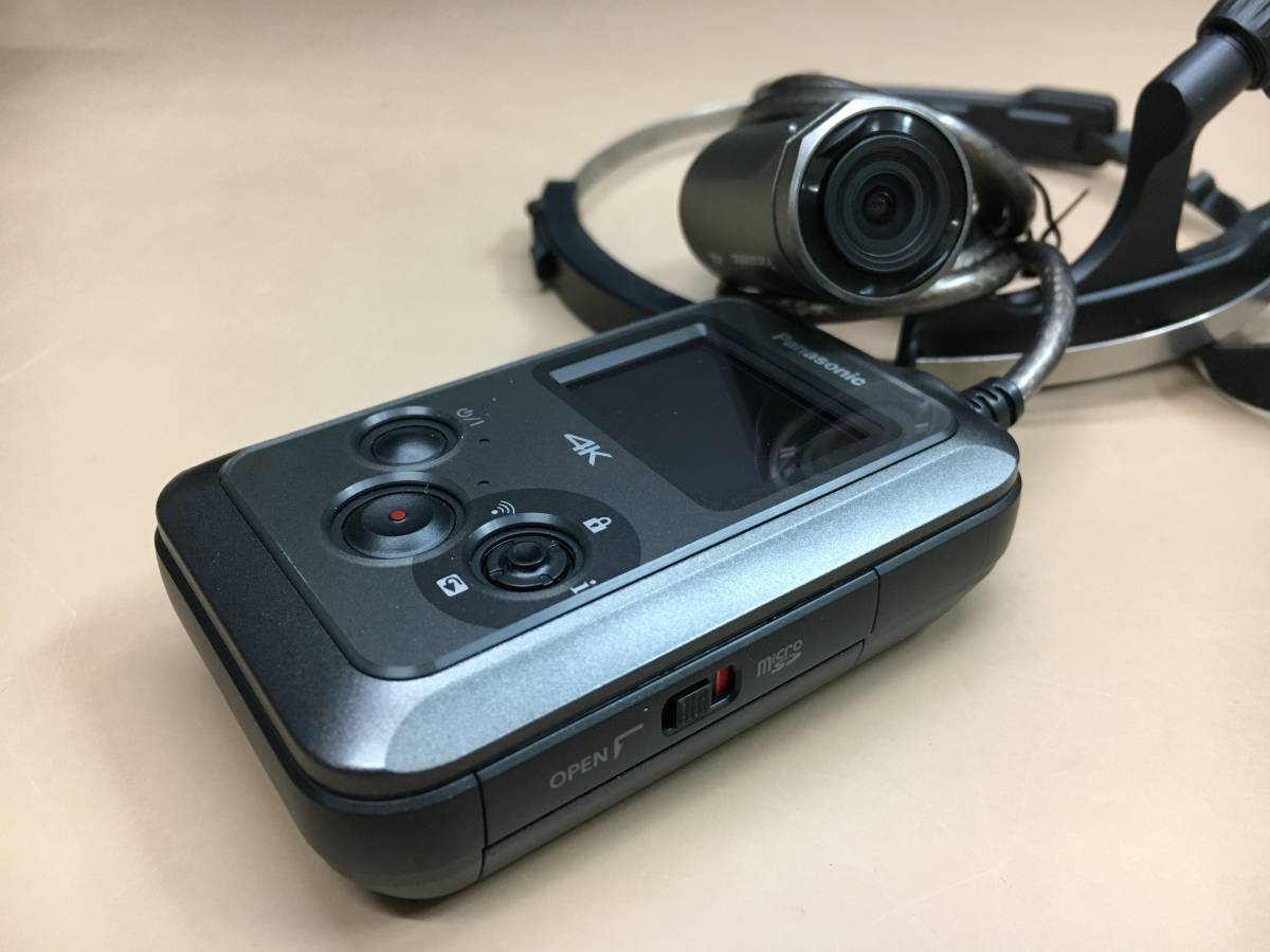 K106[06]K78(カメラ) 中古 Panasonic/パナソニック 4Kウェアラブルカメラ HX-A500/2014年製/完品 1/25出品_画像3