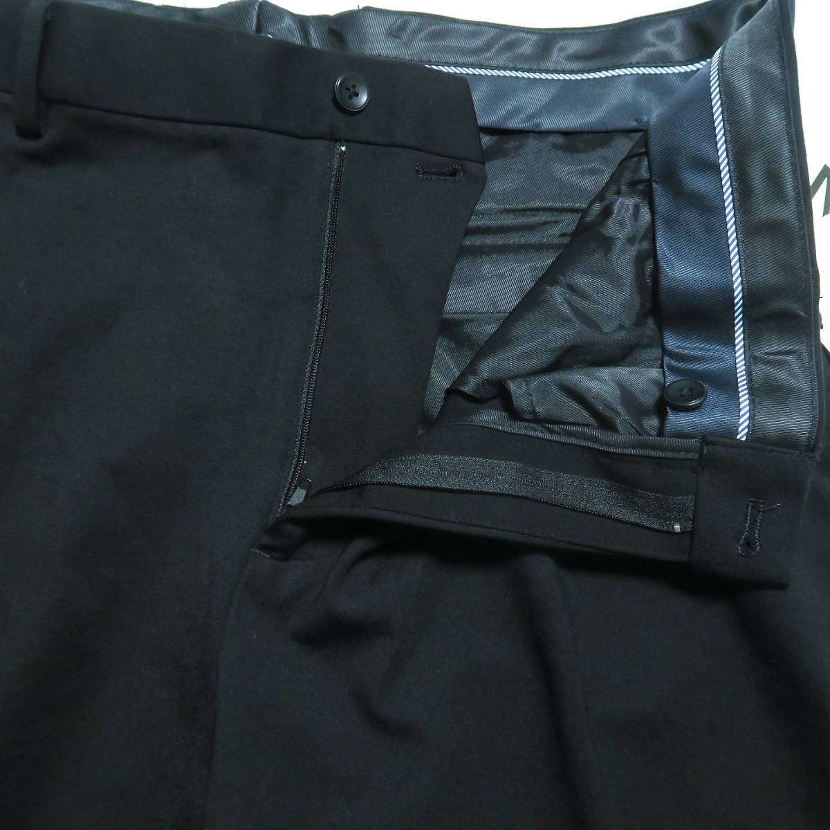 R019■秋冬 大きいサイズ ZARA MAN ザラ メンズ 黒色系無地 ストレッチパンツ　ウエスト98cm 未使用品_画像2