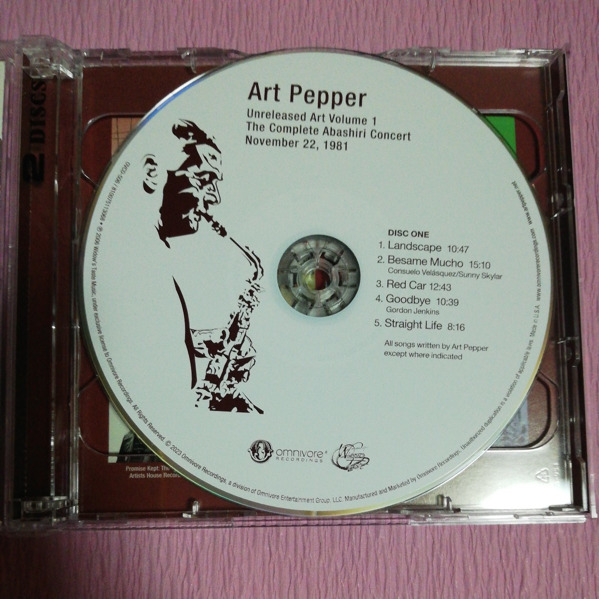 アート．ペッパー/ART PEPPER UNRELEASED ART VOLUME 1: THE COMPLETE UNRELEASED ART VOLUME 1: THE COMPLETE―November 22.1981