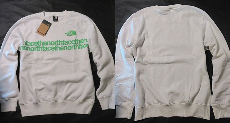 本物正規◆ノースフェイス◆高機能 トレーナー クルー スウェット CORDINATES■S■白■新品 アメリカ限定/裏地起毛/85H