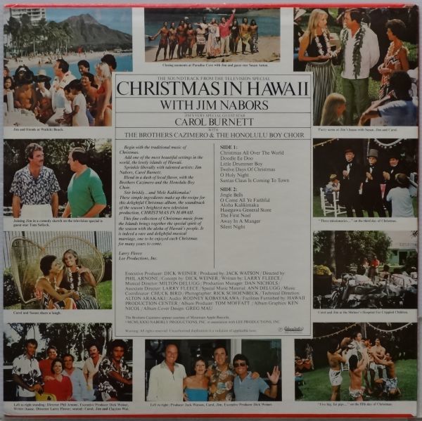CHRISTMAS IN HAWAII / Jim Nabors / Carol Burnett,The Brother Cazimero / Bluwater Records / Hawaiian_画像2