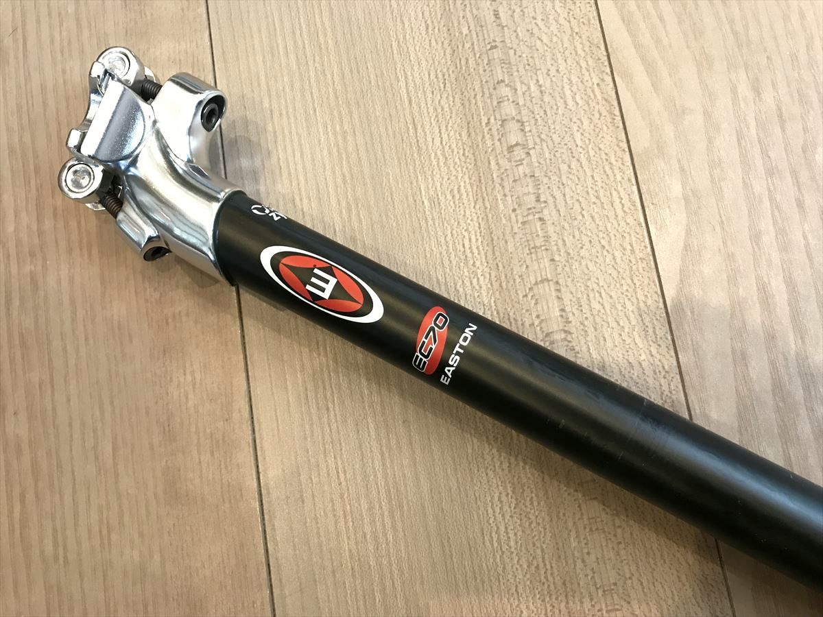 中古使用僅か EASTON EC70 カーボン 27.2mm 350mm 2本締め セットバック有り 即決_画像3