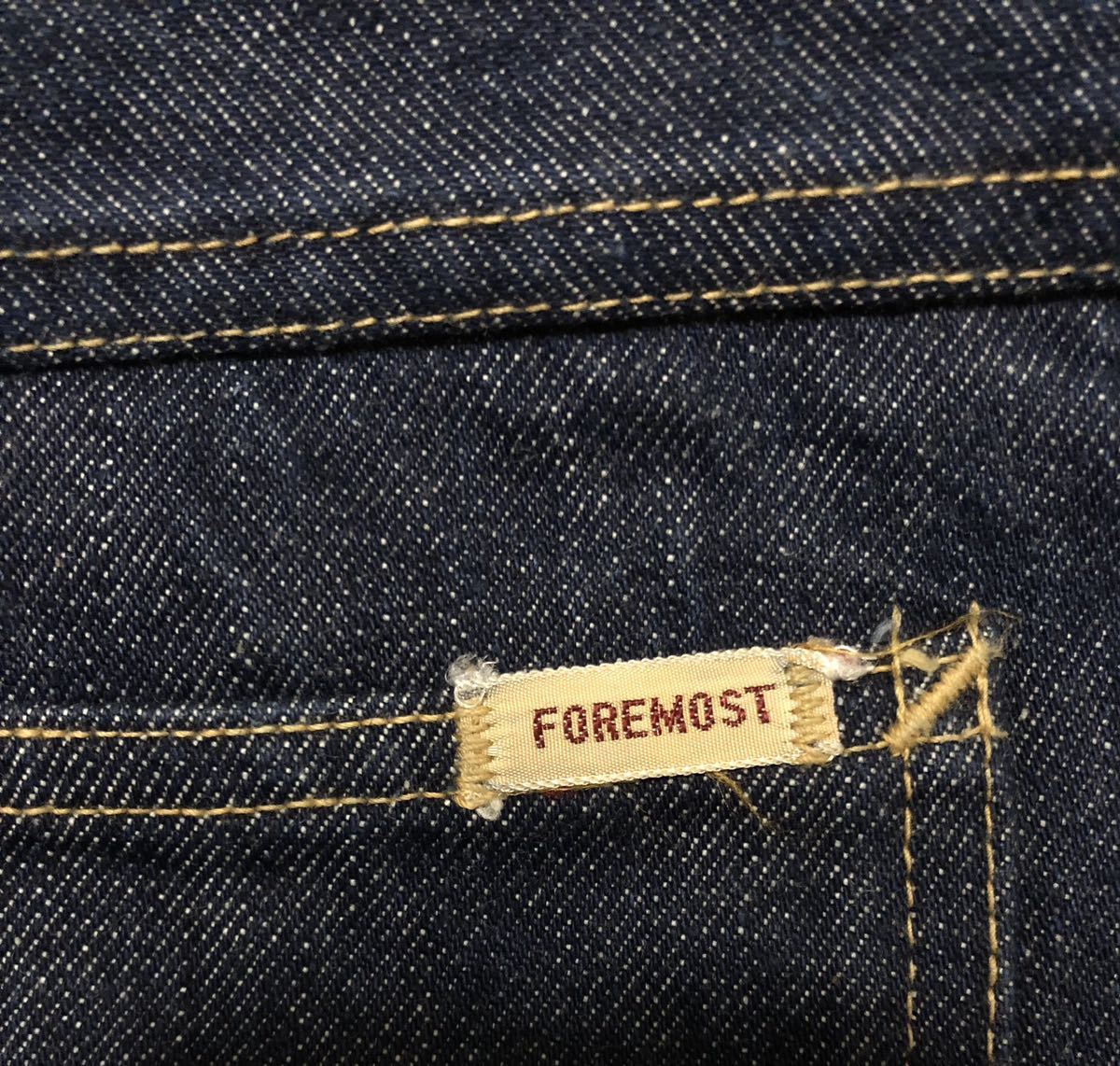 50's 濃紺PENNY'S FOREMOST 5POCKET JEANS W32/片耳！ペニーズ1WASH？の画像5